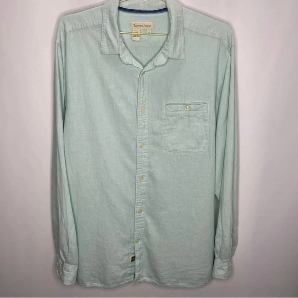 The Territory Ahead Linen Blend Button Down Shirt XL - Picture 1 of 5